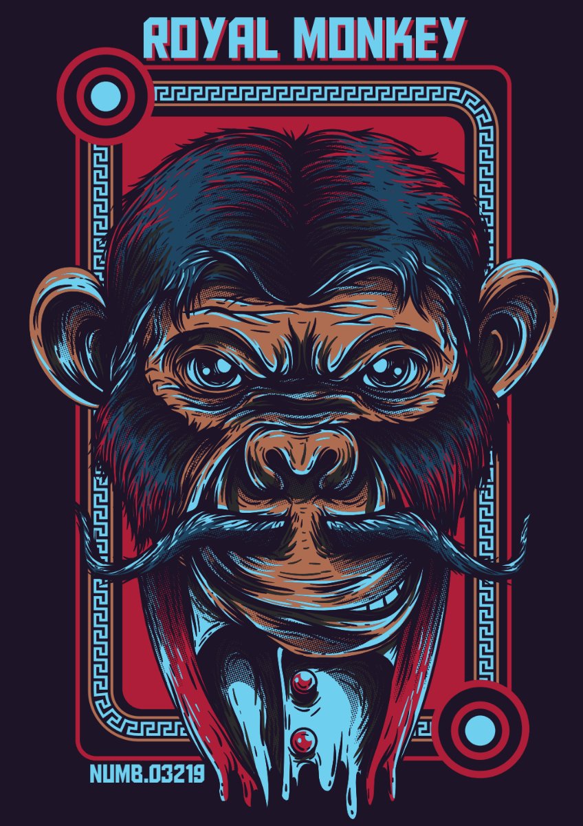 Vector Khỉ Hoàng Gia Độc Đáo