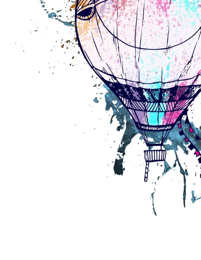 Vector khinh khí cầu nghệ thuật