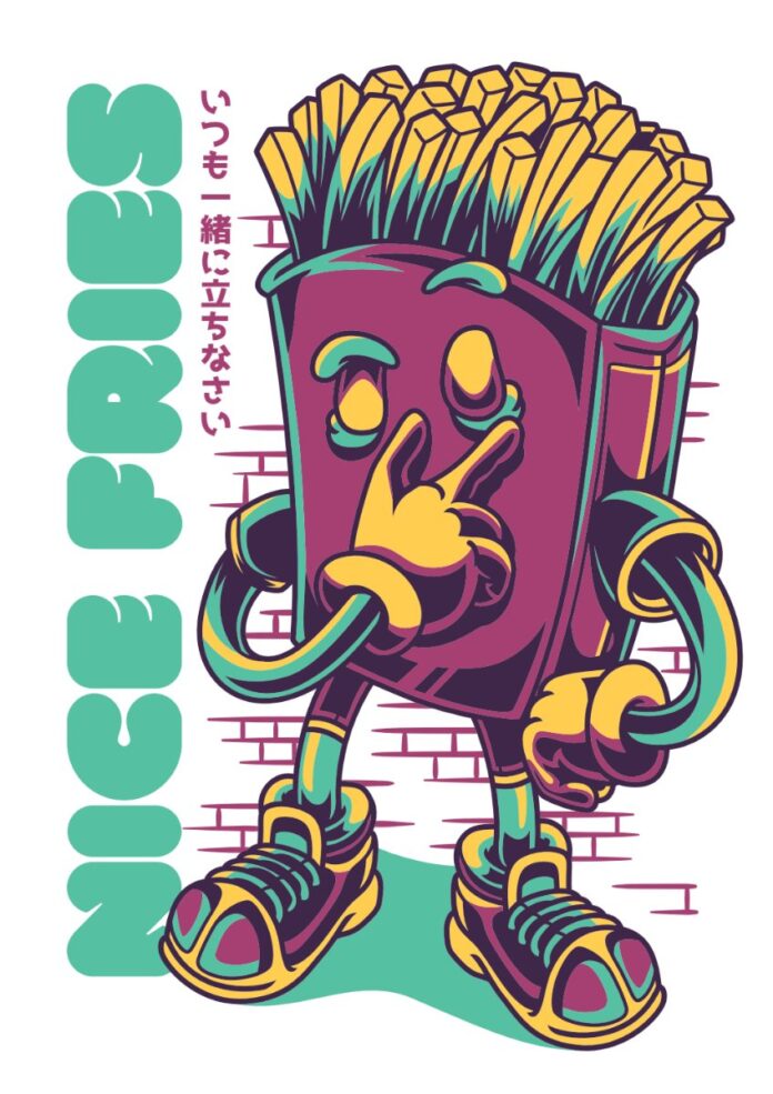 Vector Khoai Tây Chiên Zombie