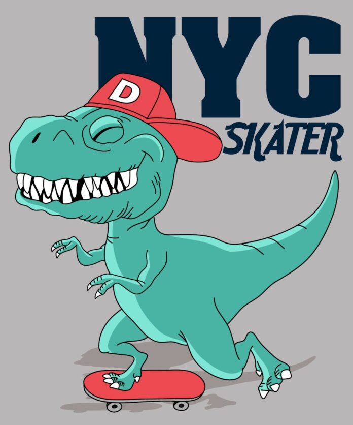 Vector Khủng Long Skater