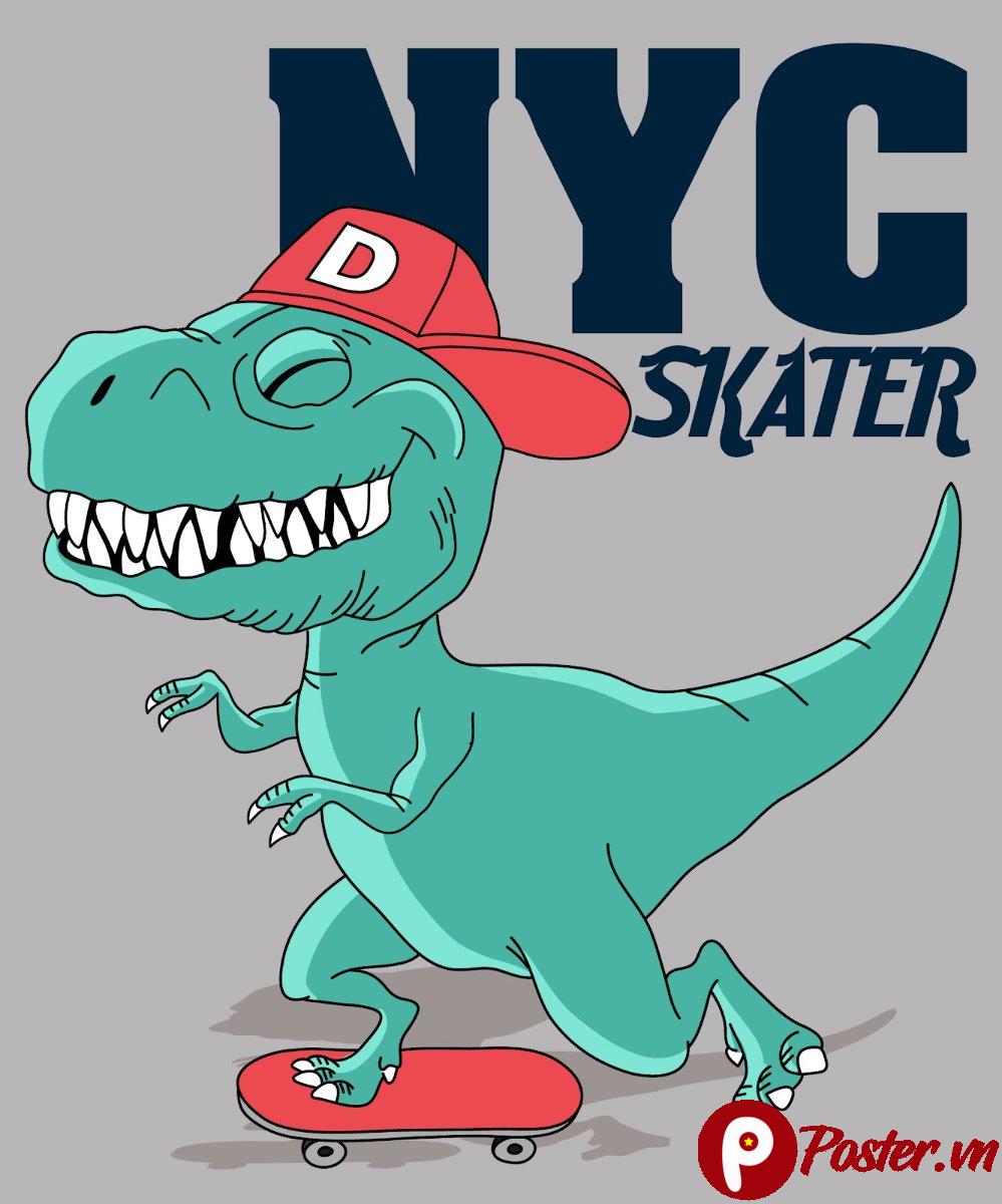 Vector Khủng Long Skater