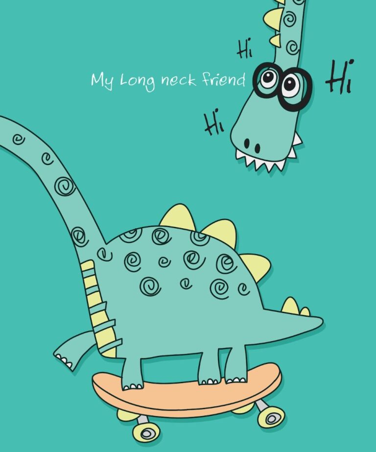 Vector khủng long trượt ván