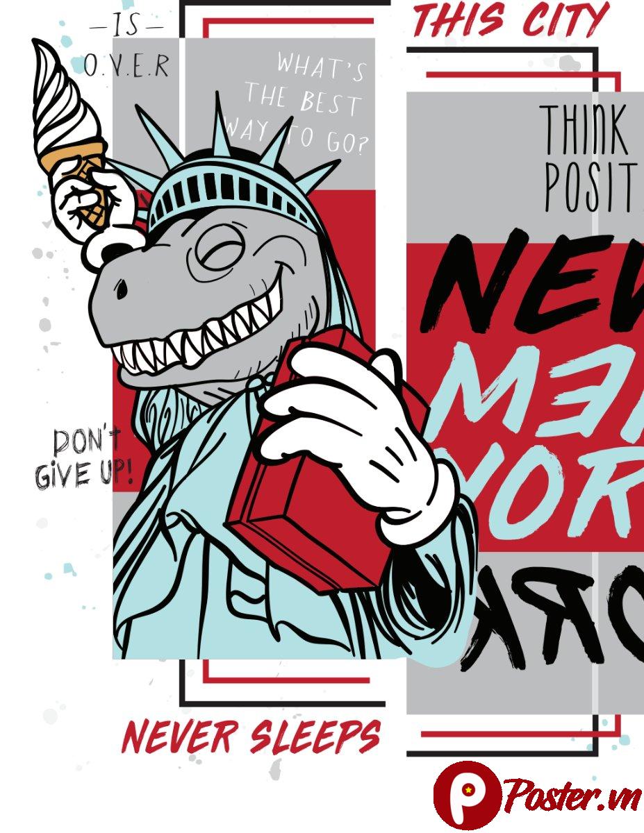 Vector Khủng Long Tượng Nữ Thần Tự Do