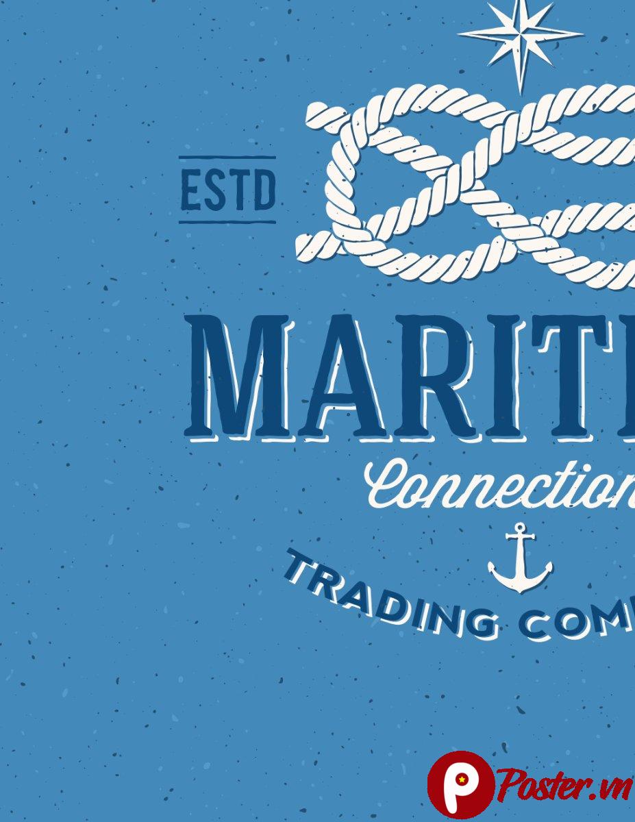 Vector logo hàng hải cổ điển