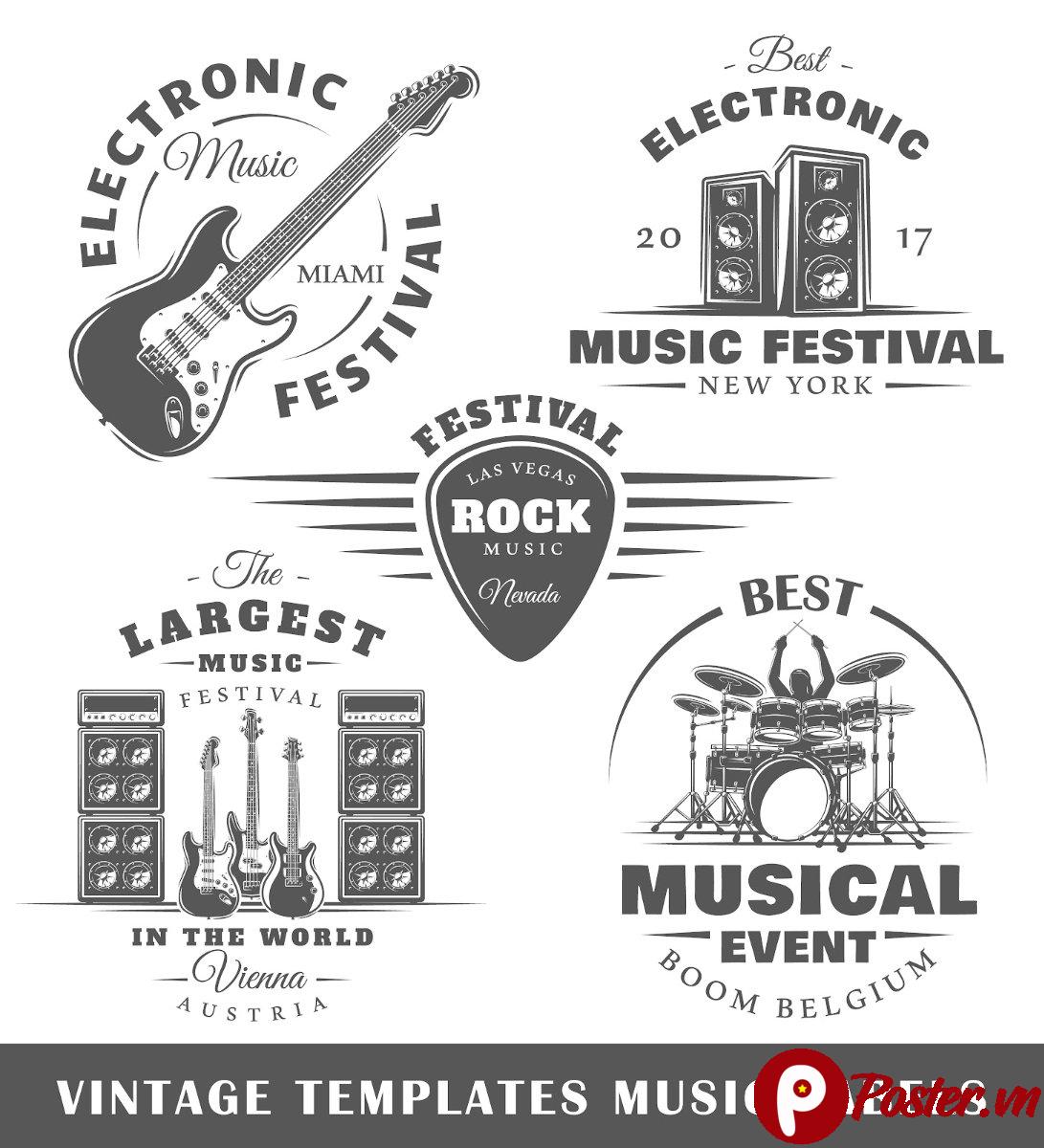 Vector logo nhãn nhạc cổ điển