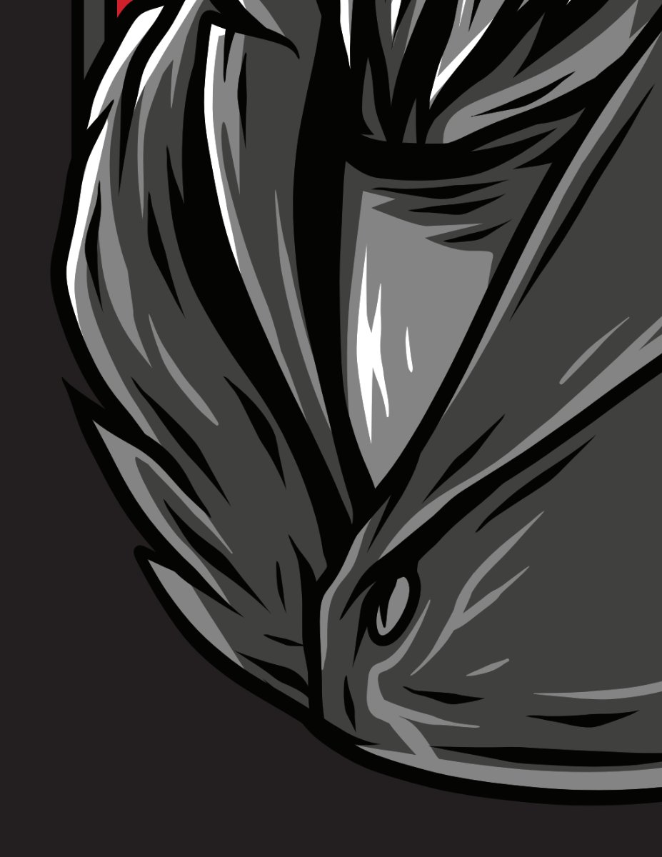 Logo sói đen vector EPS10