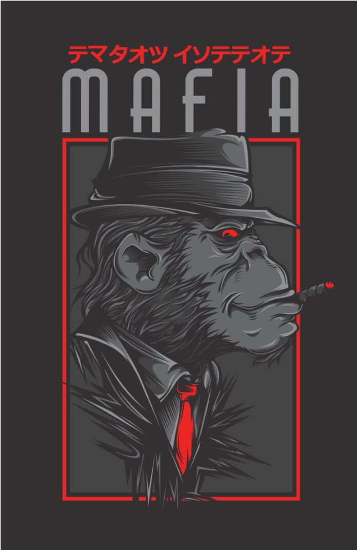 Vector mafia khỉ đột phong cách