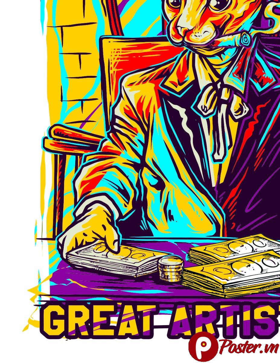 Vector mèo gangster