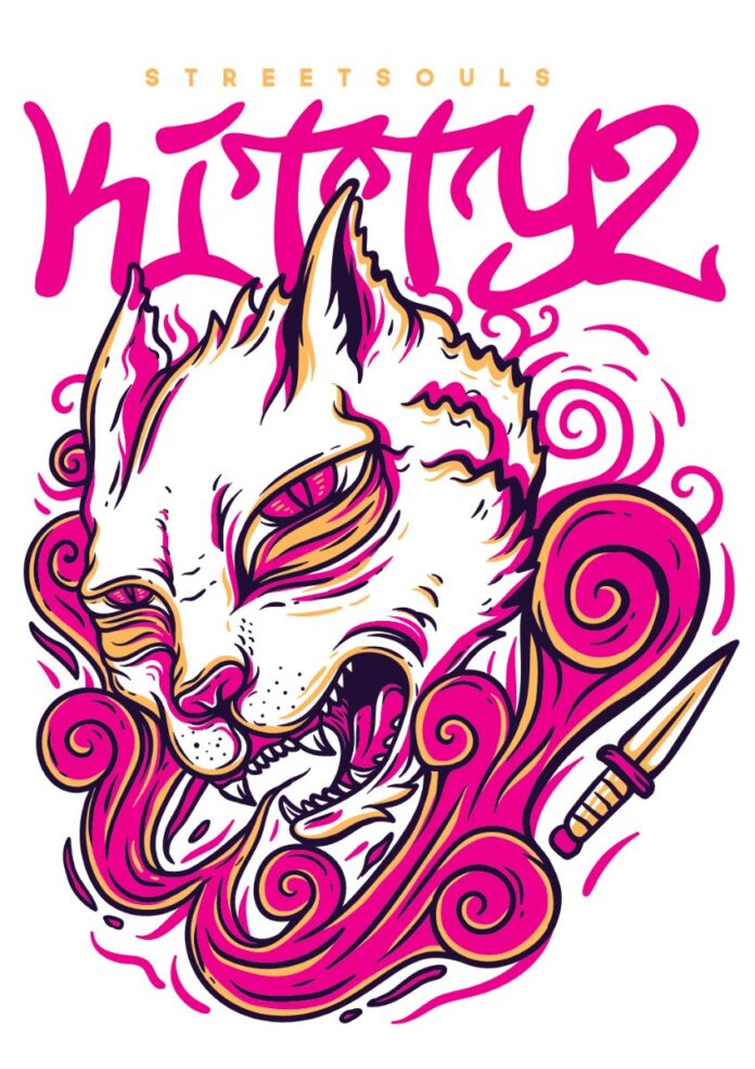 Vector mèo zombie KITTYZ đồ họa