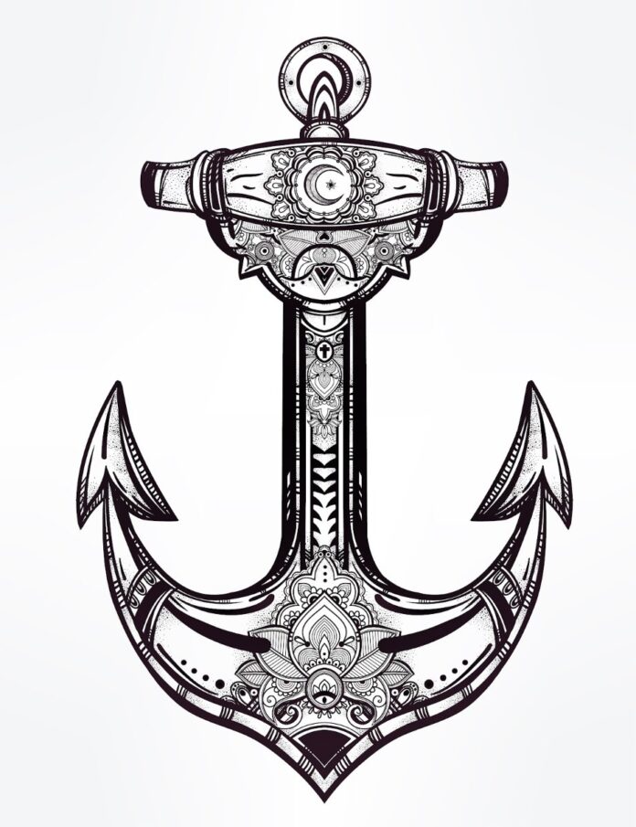 Vector mỏ neo trang trí nghệ thuật