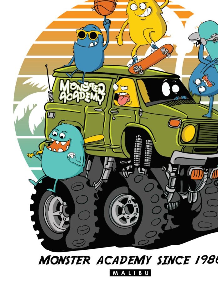 Vector Monster Academy Xe Bán Tải