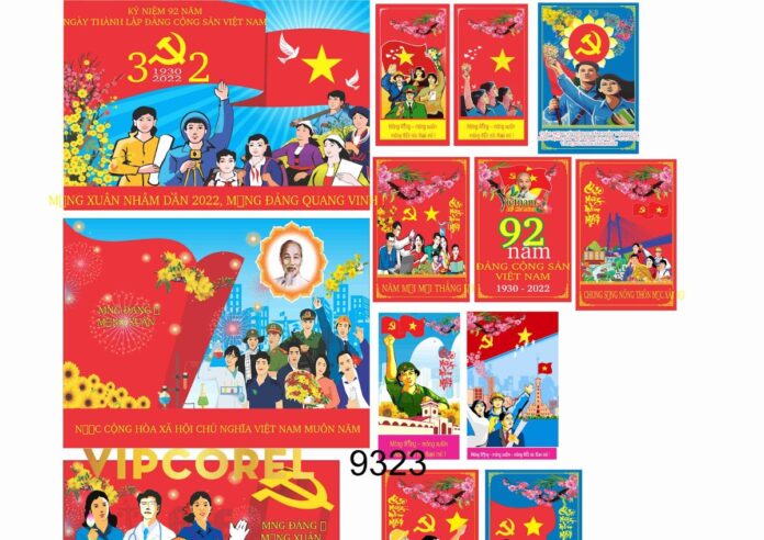 Vector Mừng Đảng Mừng Xuân