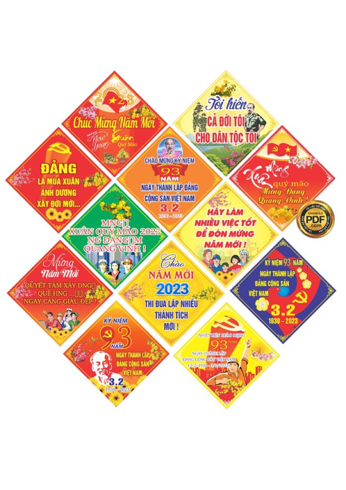 Vector Mừng Đảng Mừng Xuân