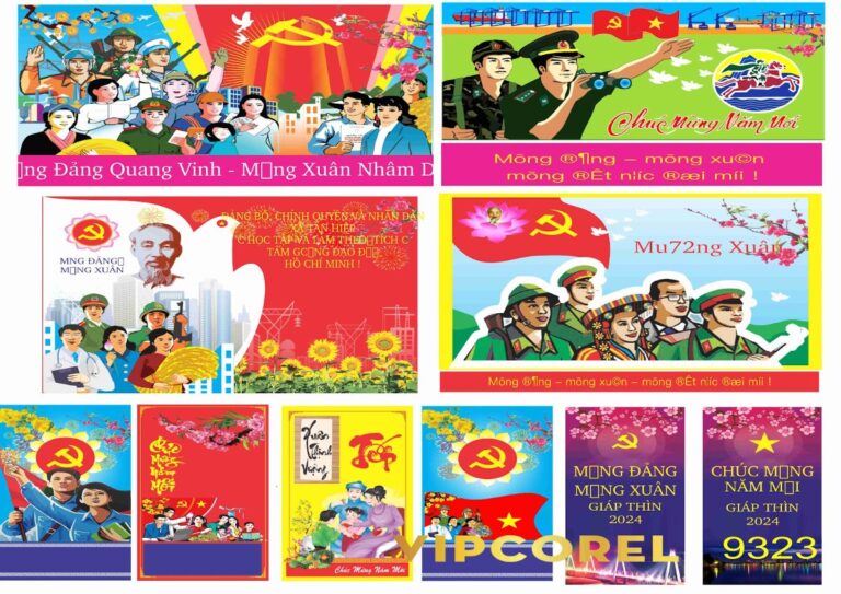 Vector Mừng Đảng Mừng Xuân VIPcorel