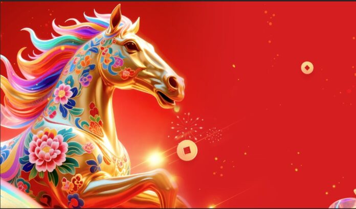 Vector Ngựa Vàng Tết 2025
