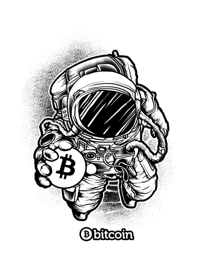 Vector phi hành gia Bitcoin