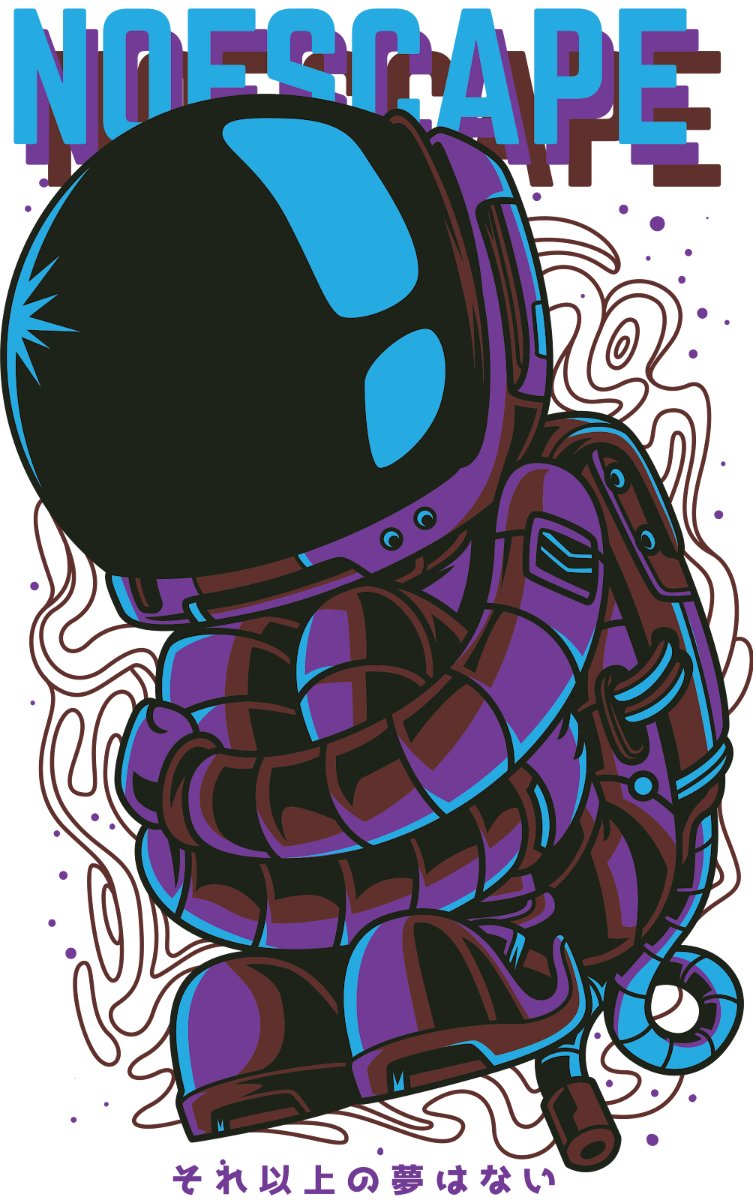 Vector phi hành gia cô đơn