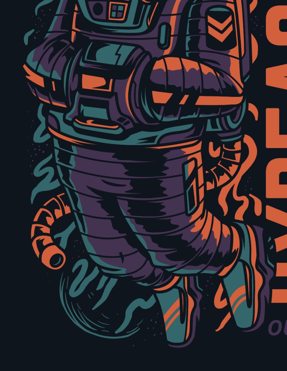 Vector phi hành gia phong cách Retro