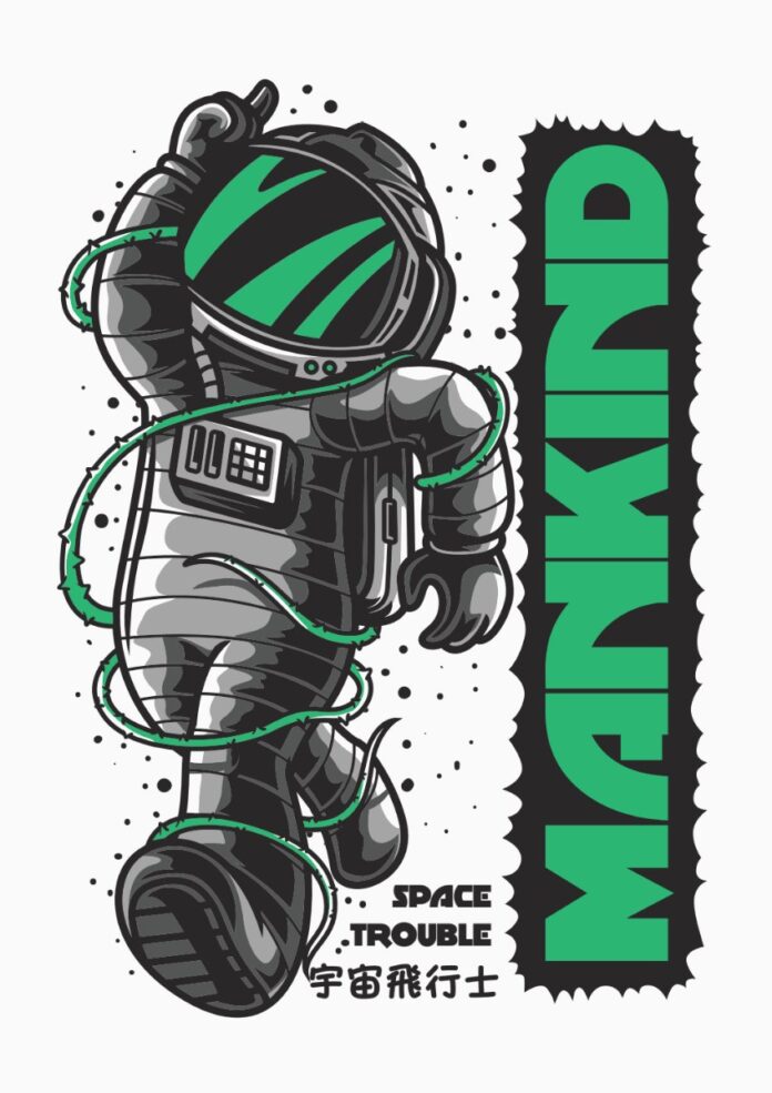 Vector phi hành gia zombie độc đáo