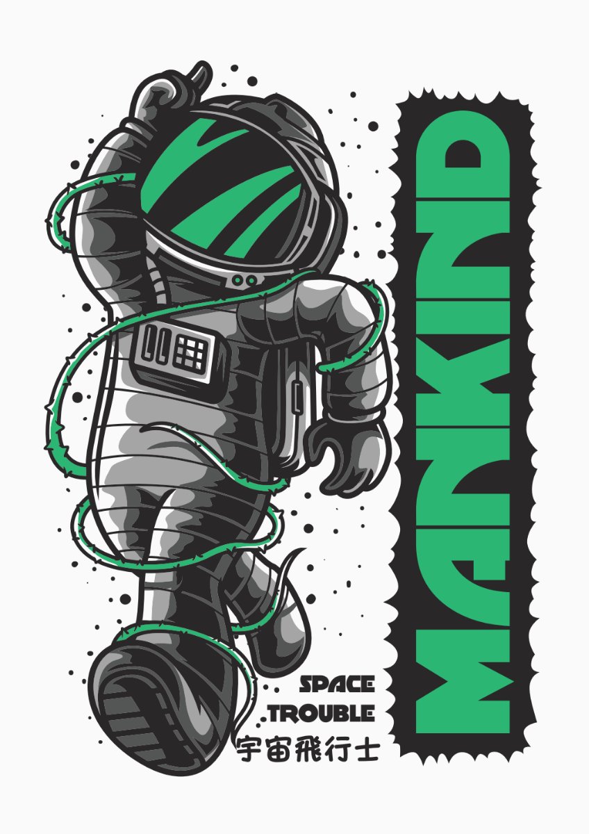 Vector phi hành gia zombie độc đáo