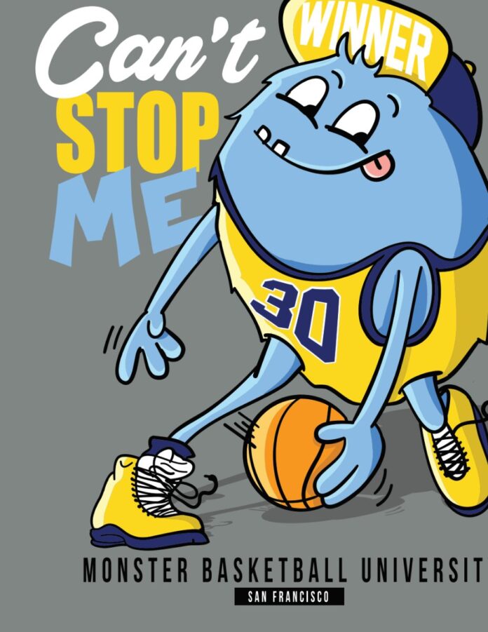 Vector quái vật bóng rổ hoạt hình