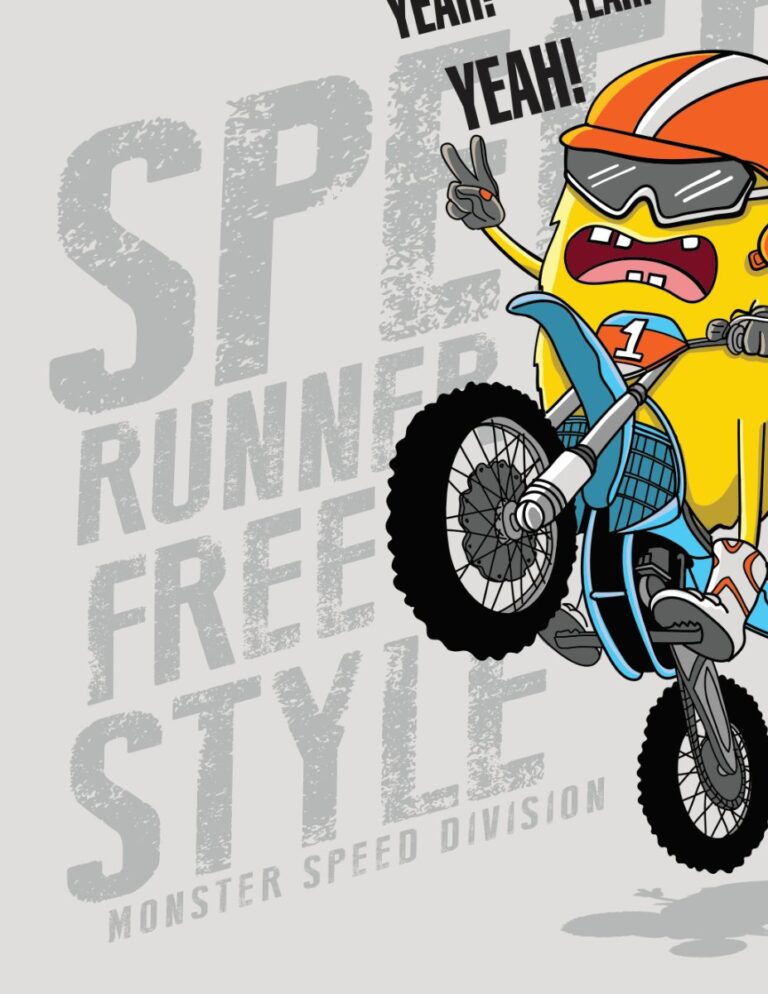 Vector quái vật đua xe địa hình