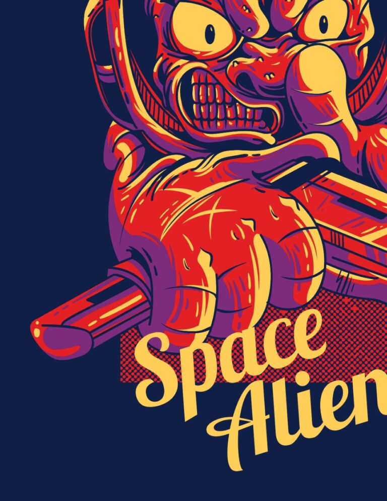 Vector Quái Vật Không Gian