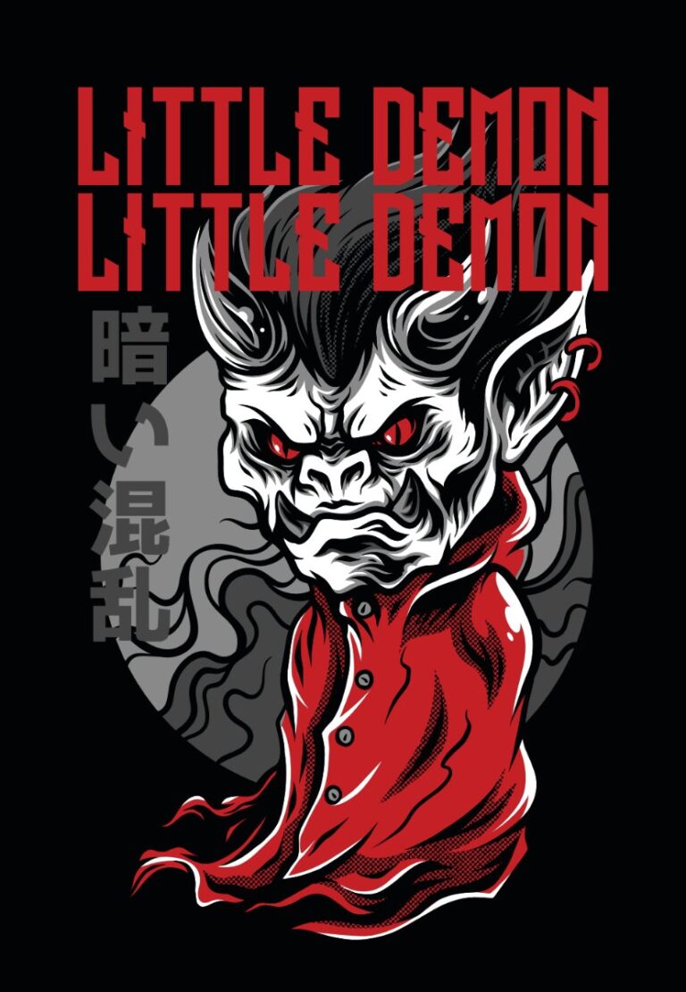 Vector Quỷ Nhỏ Phong Cách Nhật