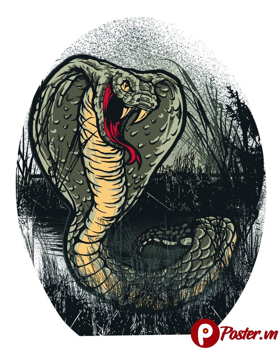 Vector rắn hổ mang chúa