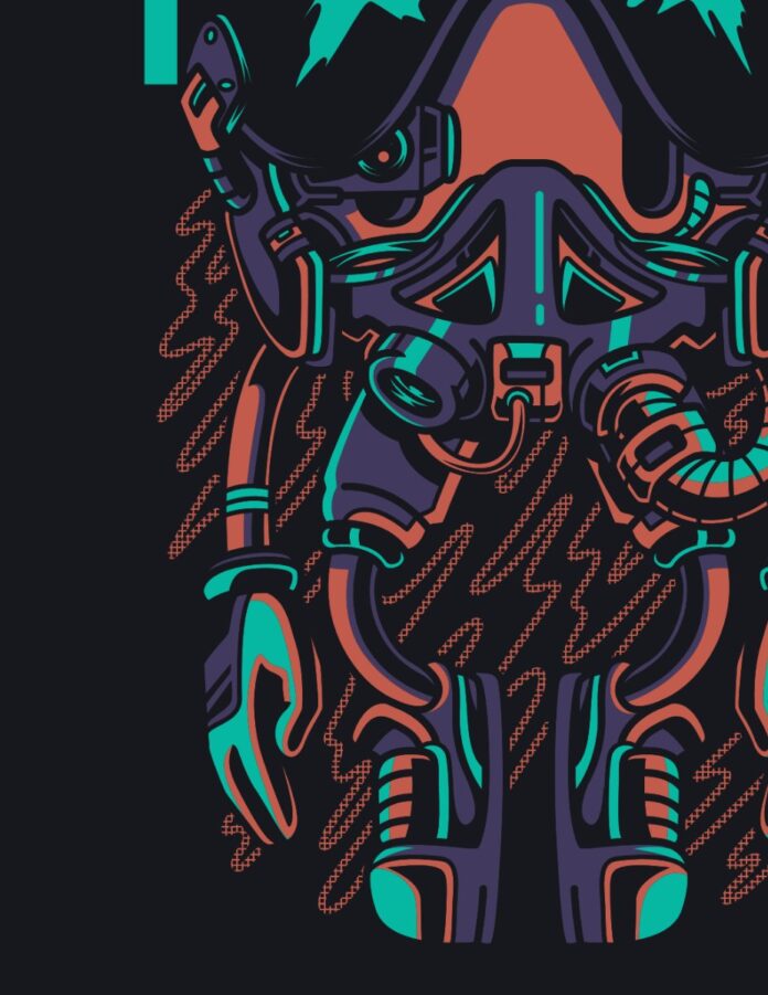 Vector Robot Cyberpunk EPS