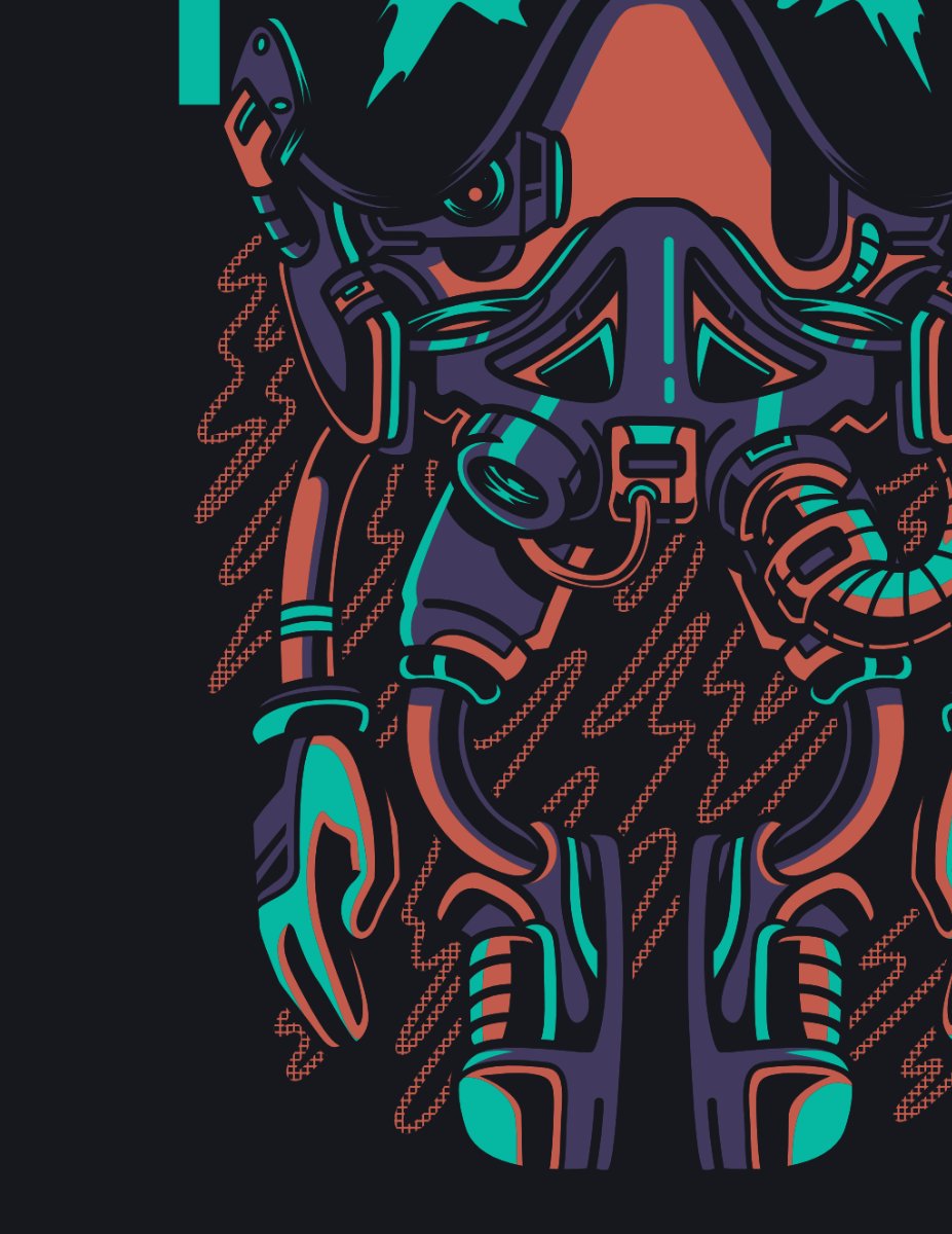 Vector Robot Cyberpunk EPS