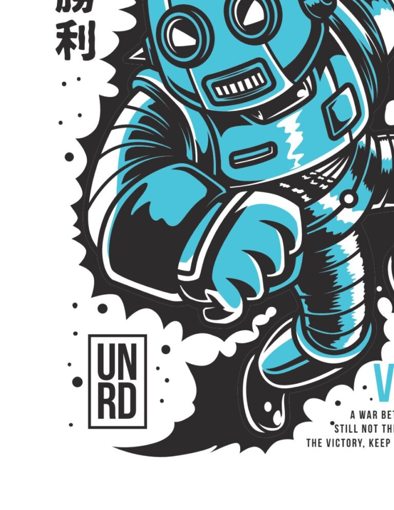 Vector Robot phong cách Nhật Bản