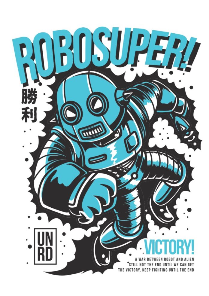 Robot Zombie Vector AI