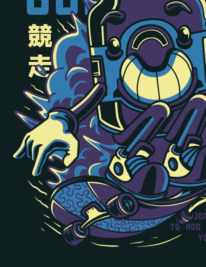 Vector Skateboard Robot EPS10