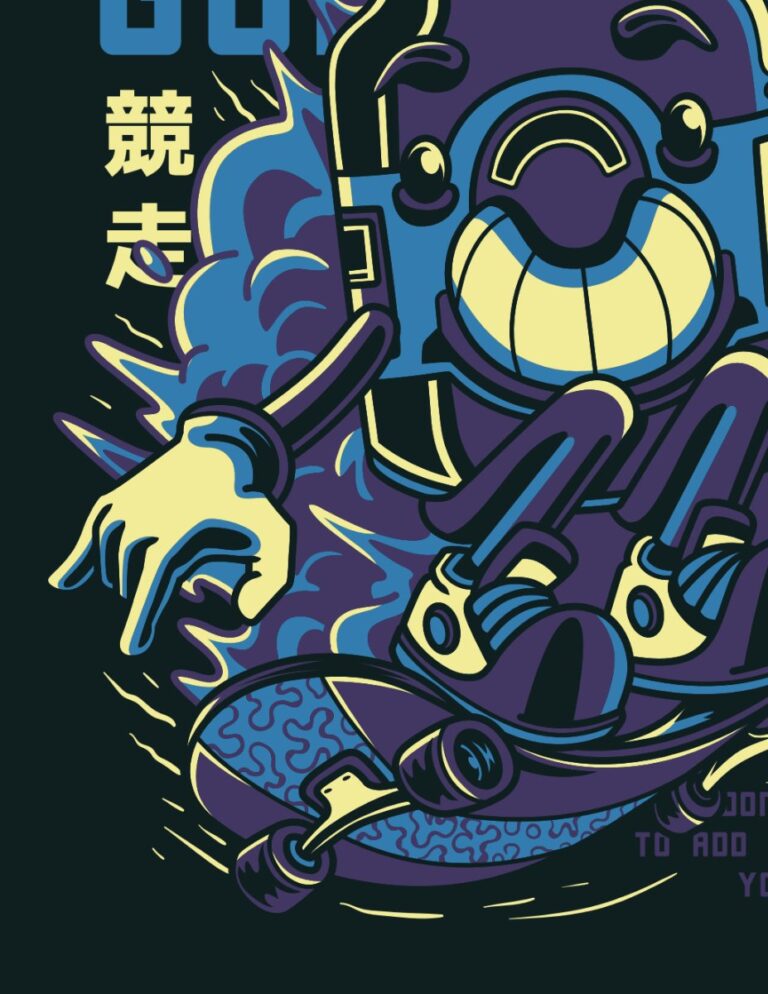 Vector Skateboard Robot EPS10