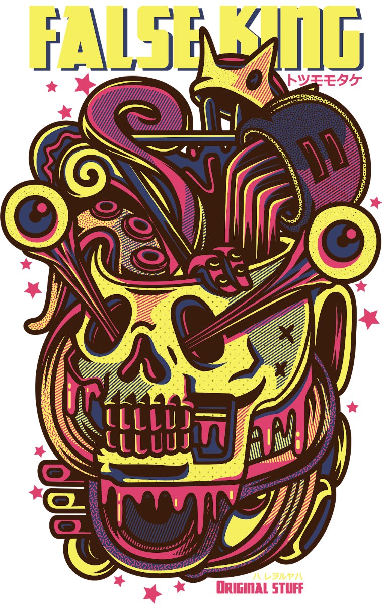 Vector Skull False King Độc Đáo