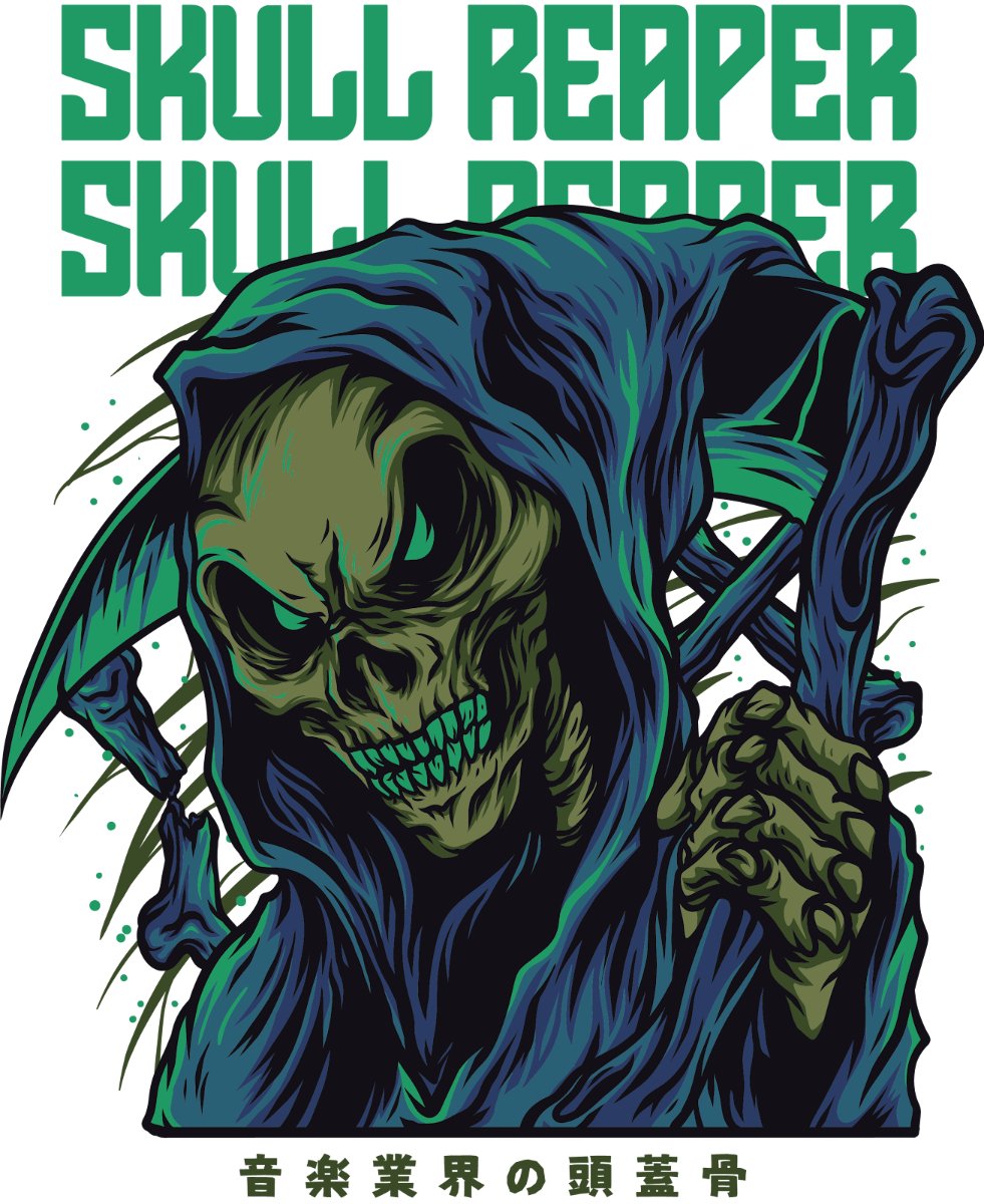 Vector Skull Reaper Đồ Họa Kinh Dị