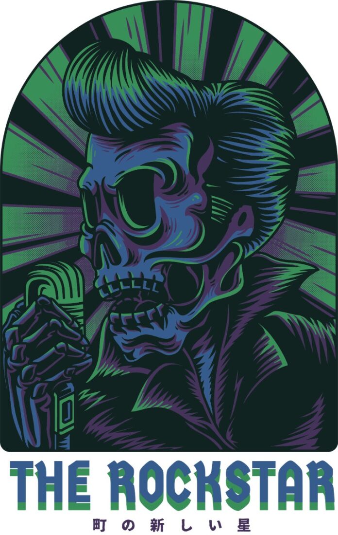 Vector Skull Rockstar