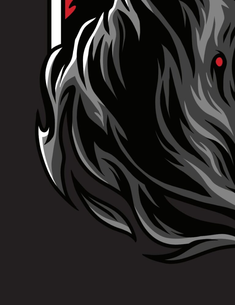 Vector sói đen EPS chất lượng cao