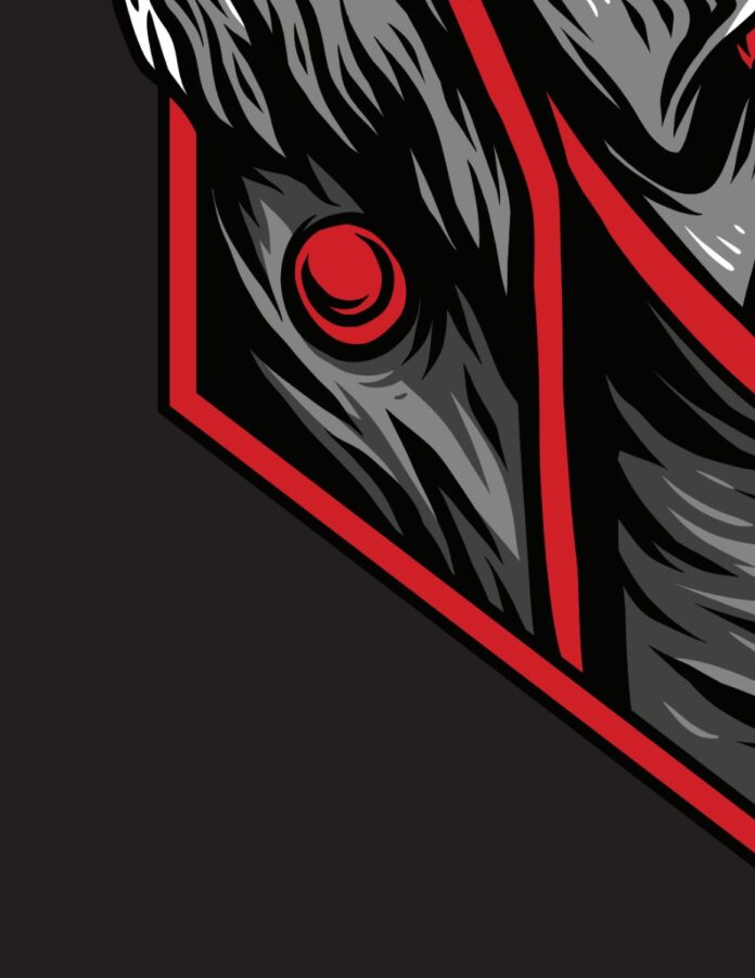 Vector sói đỏ đồ họa EPS