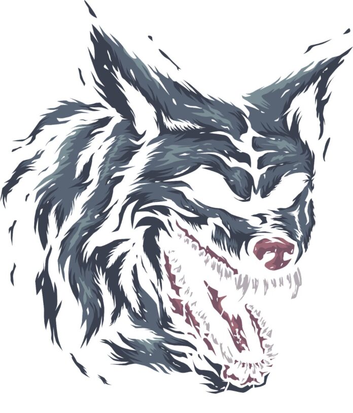 Vector sói kinh dị