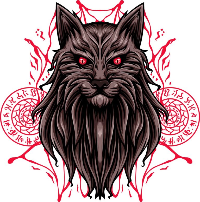 Vector sói đỏ ma mị