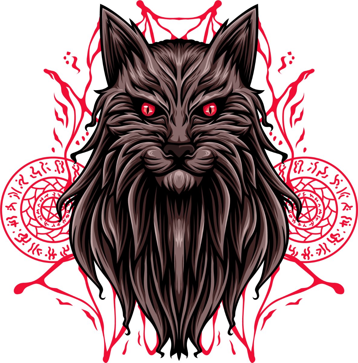 Vector sói đỏ ma mị