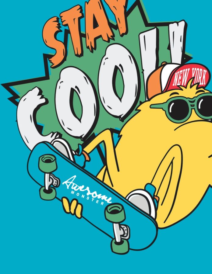 Vector Stay Cool Skateboard