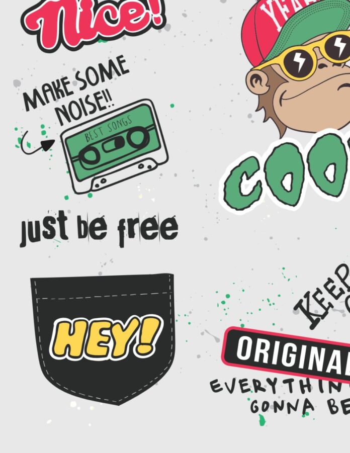 Vector sticker phong cách hip-hop