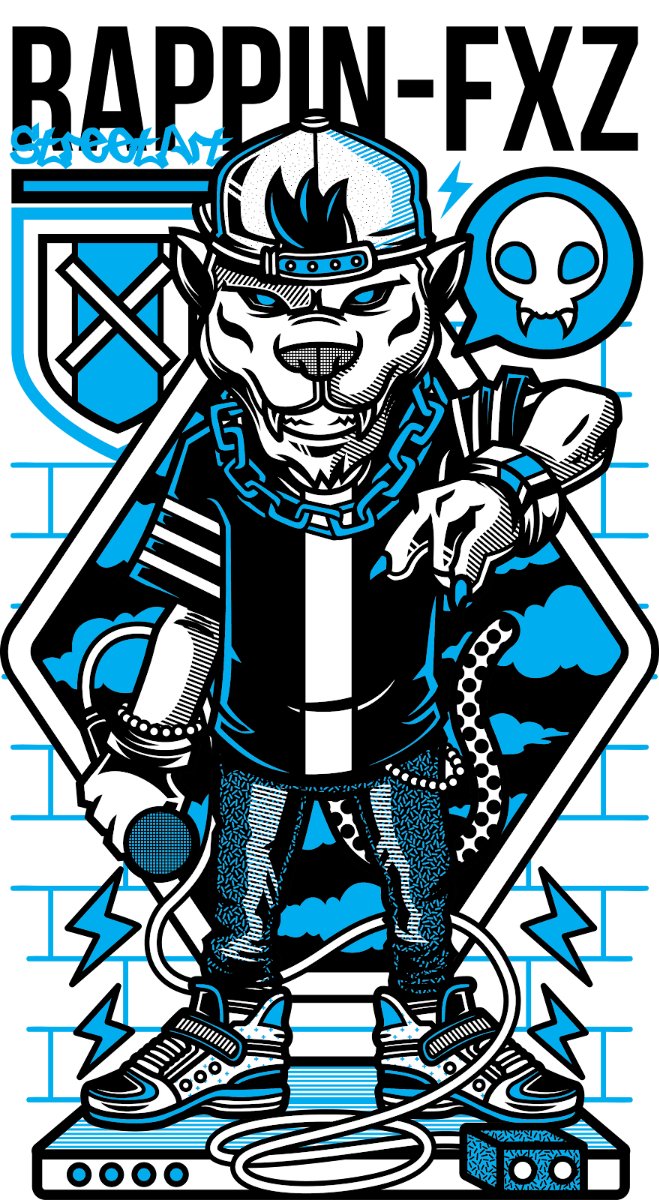 Vector street art phong cách hip hop