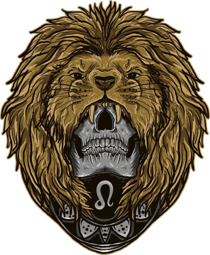 Vector Sư Tử Đầu Lâu Cung Leo