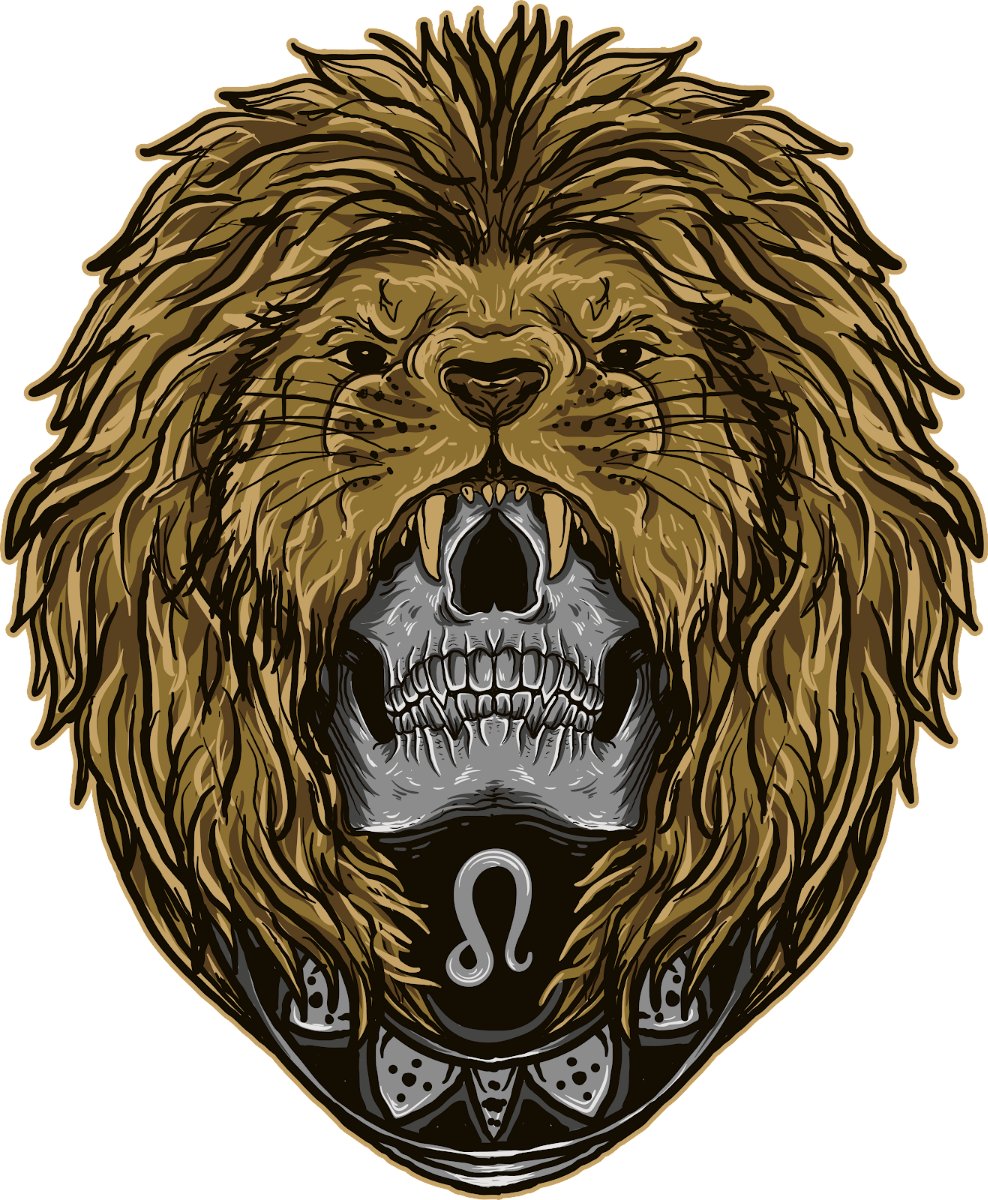 Vector Sư Tử Đầu Lâu Cung Leo