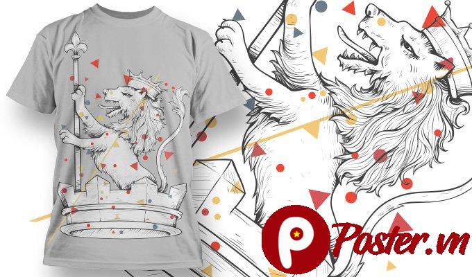 Vector sư tử hoàng gia AI