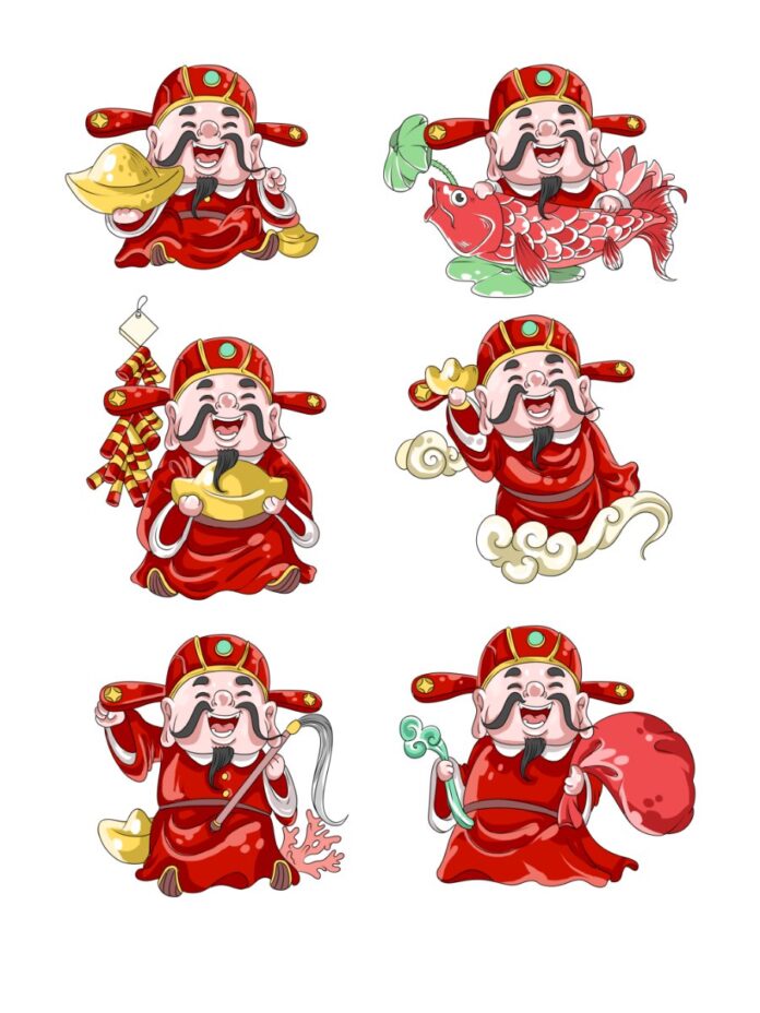 Vector Thần Tài Tết 2025